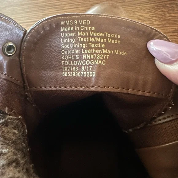 Women’s Brown Lace-Up Ankle Combat Boots (9) - Picture 8 of 8